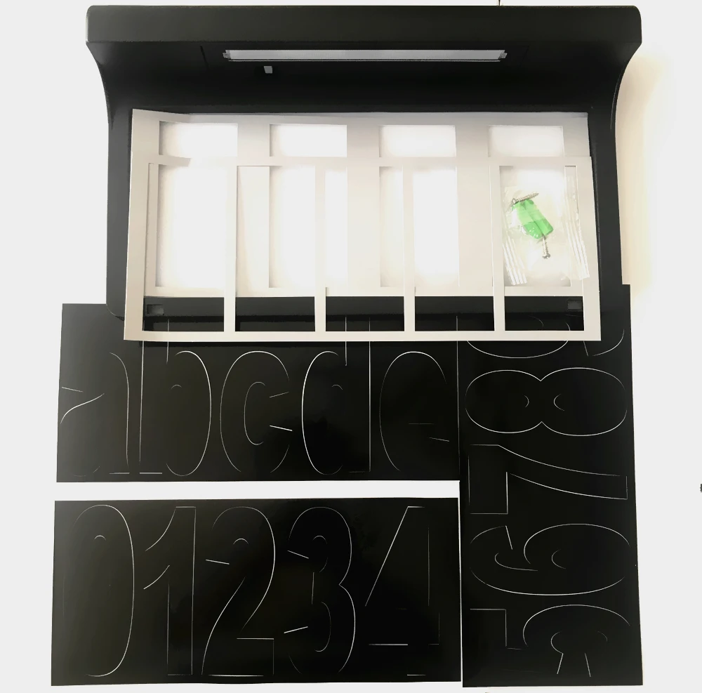 House Number Address Sign LED Solar Light Outdoor Door Plate Wall Light Metal Plaque for Home Garden Yard Hotel-00 (2)