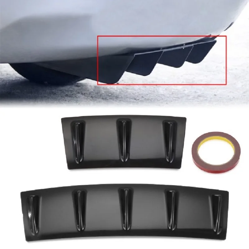 Car Rear Bumper Lip Diffuser Shark Fin Spoiler Protector for Lada Granta Kalina Priora Hyundai Solaris Tucson 2016 I30 IX35 acce |