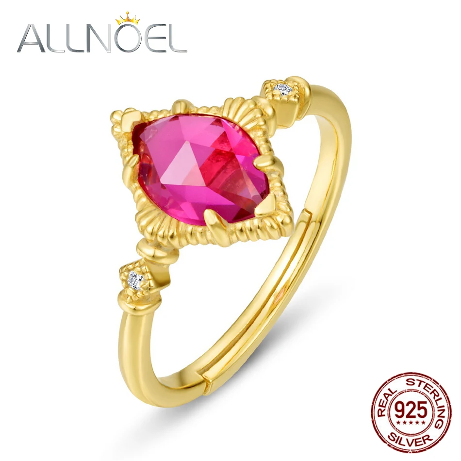 ALLNOEL Твердое Серебро 925 пробы ювелирные кольца для женщин бриллианты