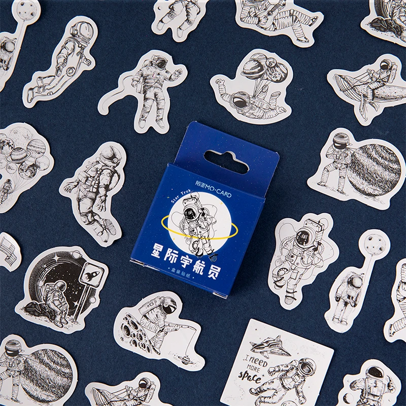 45 Pcs/Box Outer Space Astronaut Stickers For Suitcase Skateboard Fridge Phone Car Styling DIY Decal Stationery Stickers
45 Pcs/Box Outer Space Astronaut Stickers For Suitcase Skateboard Fridge Phone Car Styling DIY Decal Stationery Stickers