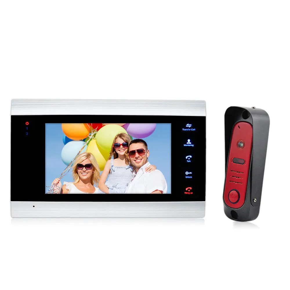 7\ Monitor Video Door Phone LCD Screen Monitor Viewer Door Bell Video Intercom Monitor Kit IR Wide angle Camera Door Bell