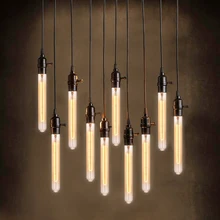 E27 Ретро Эдисон лампы накаливания Светильник лампы 185 мм двойной провод 300 мм 40W лампы кафе светильник ing Декор нити светильник лампа домашнего декора