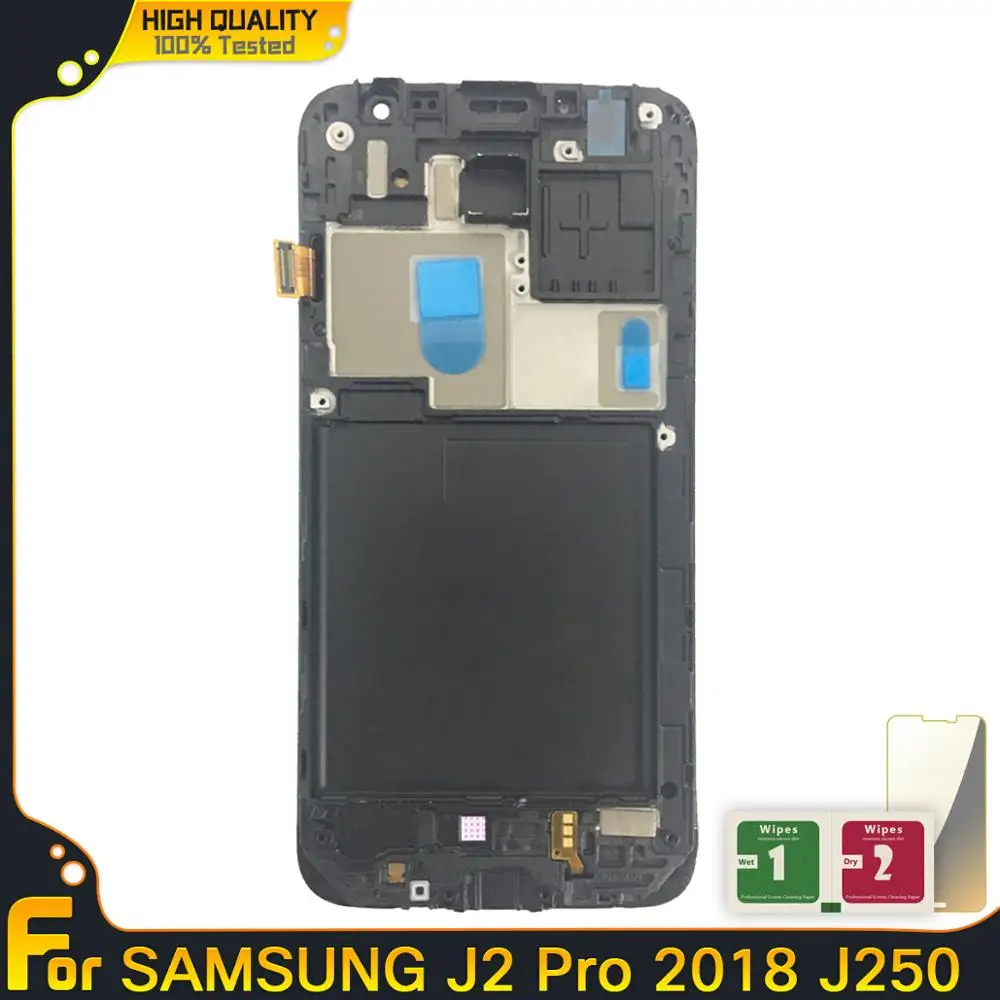 Для Samsung Galaxy J2 Pro J250 J250F SM-J250F/DS ЖК-дисплей сенсорный экран дигитайзер сборка Замена с рамкой