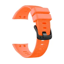 Soft Silicone Sport Strap - 18MM 20MM Wristband Replacement Bracelet, New for Swim 2--Forerunner45 (Orange 1)