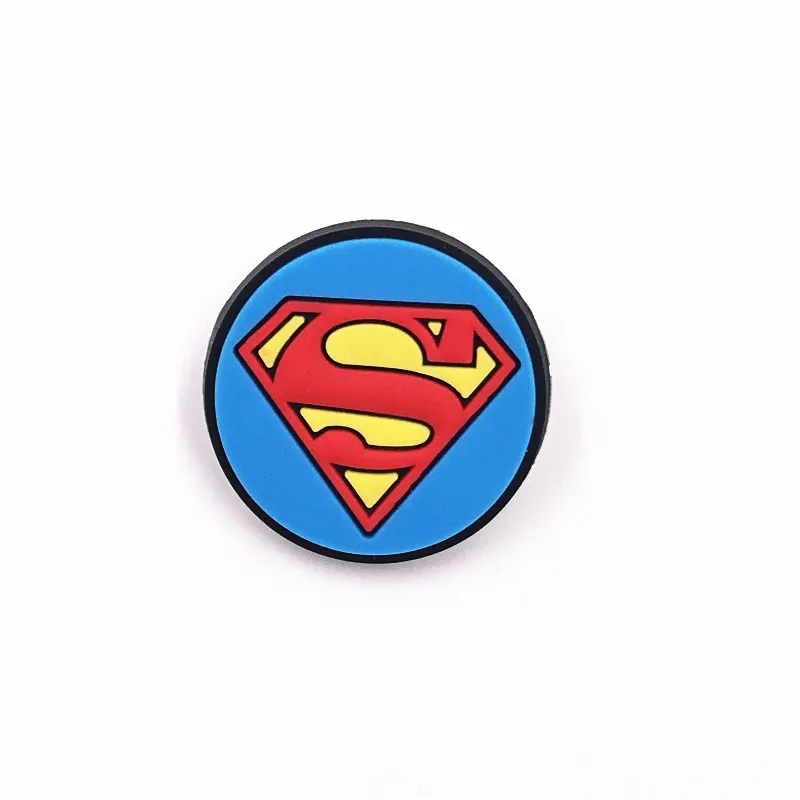 

1PCS Superman Cartoon Sign Silicone Badge Marvel Avengers Hero Icon Brooch Hot Selling Pin For Boys Birthday Presents
