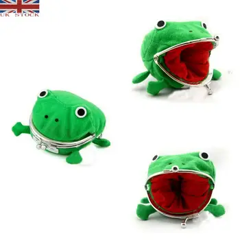 

New Cute Green Frog Coin Bag Cosplay Props Plush Toy Purse Wallet Durable