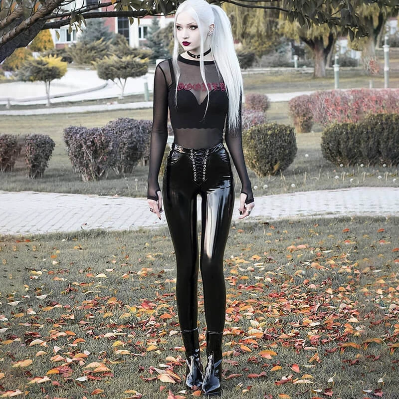 leather tight pants