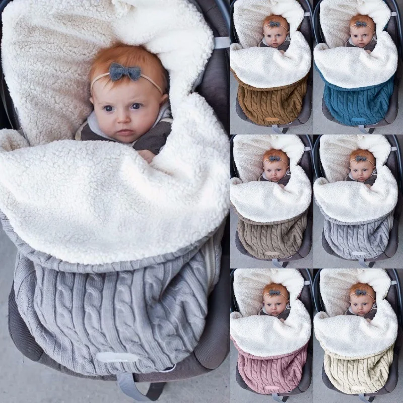 Quente da Criança Bolsa de Dormir Carrinho de Bebê com Cobertor de Encomendas para o Envoltório do Bebê do Algodão Outono Inverno Recém-nascidos Algodão Recebendo Cobertor do 4 de Dormir Carrinho De Bebê Com Cobertor