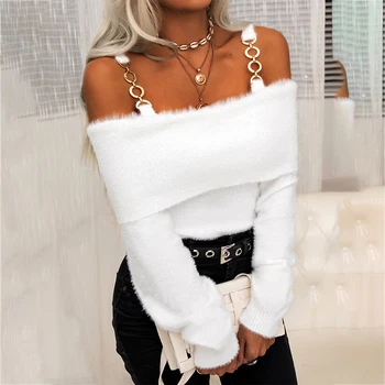 COOL Off Shoulder Knitted Sweater  1