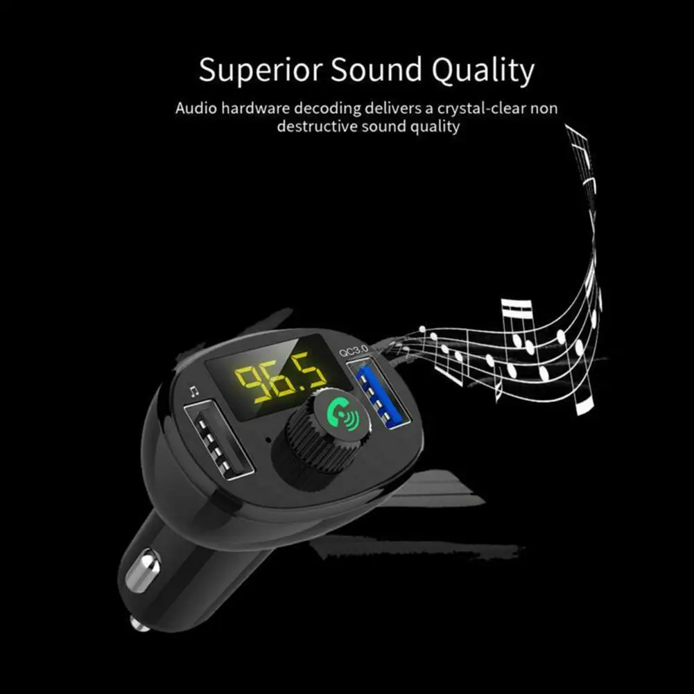 Автомобильный комплект QC3.0 USB зарядное устройство музыкальный радио Bluetooth приемник fm-передатчик модулятор Handsfree MP3 плеер