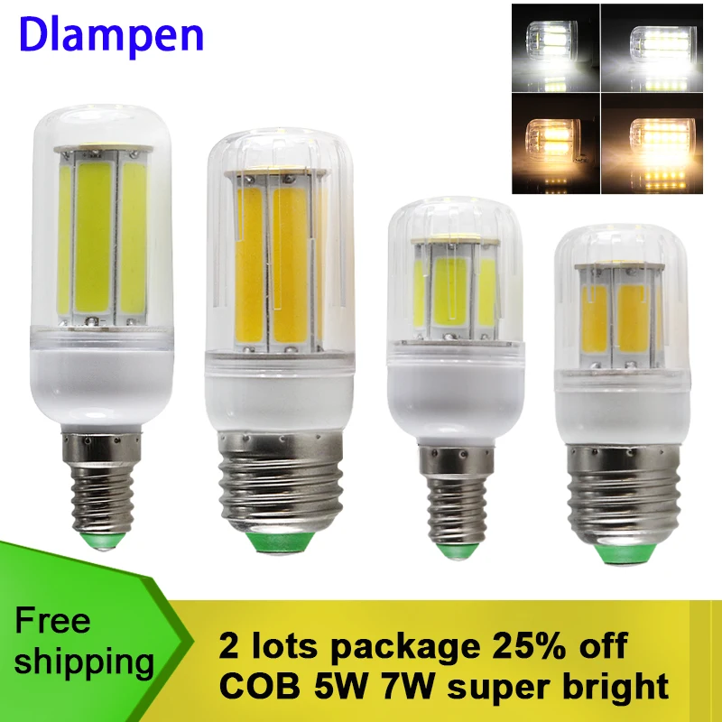 

bombilla led corn bulb COB 5W 7W E27 E14 candle spotlight home lighting 110v 220v energy saving lamp high quality E 27 light