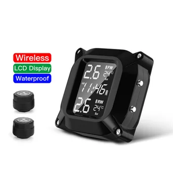 

Motorcycle Wireless TPMS Tire Pressure Monitor System With 2 External Sensors Monitor External Tire Pressure Sensor