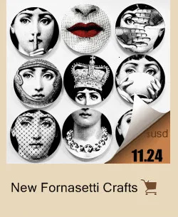 Модный стиль итальянский дизайнер Fornasetti декоративные подвесные тарелки Лина Кавальери лицо модель блюда керамика красота Ремесло Декор