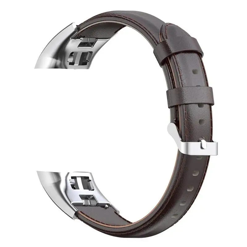 Масло воск синтетический кожаный ремешок для HUAWEI Honor Band 5 4 standard - Цвет: Coffee