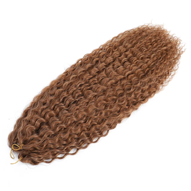 YunRong Synthetic Curl Hair Soft Braiding Extension 30 Inches Crochet Hair Long Water Wave Ombre Color Hair NO8