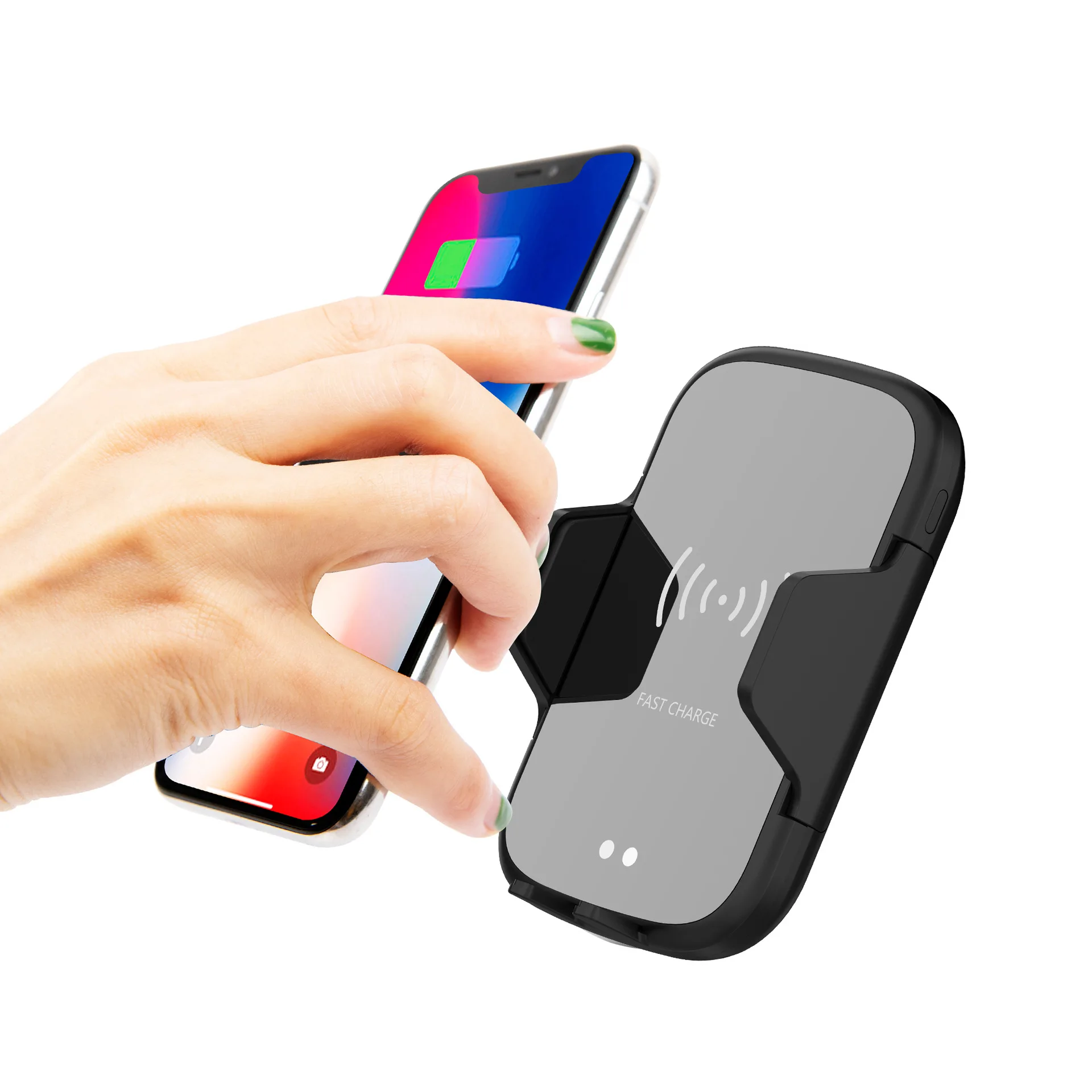 

Manufacturers Direct Selling On-board Bracket Wireless Charger Mobile Phone Bracket Wireless Charger Suitable for IPhone10W Comp
