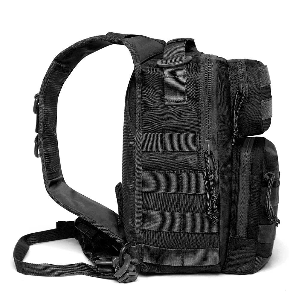 600D Military Tactical Single Shoulder Backpack Army Molle Assault Sling Bag Small EDC One Strap Da