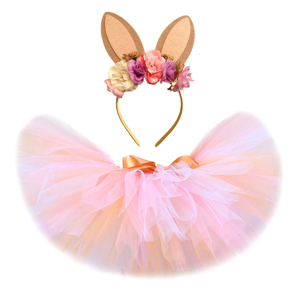 Coelho da páscoa tutu saia para meninas do bebê traje crianças coelho fofo tutus criança menina tule saias outfit para festa de aniversário 0-14