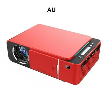 

T6 Led Mini High Definition Resolution Projector Smart Portable Wired Wifi On The Same Screen Red Home Theater Projector
