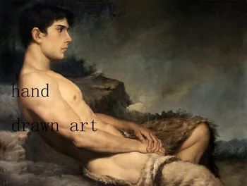 

Artist high-quality perfect hand-painted oil painting on canvas: The art of charm, gay men, gay men