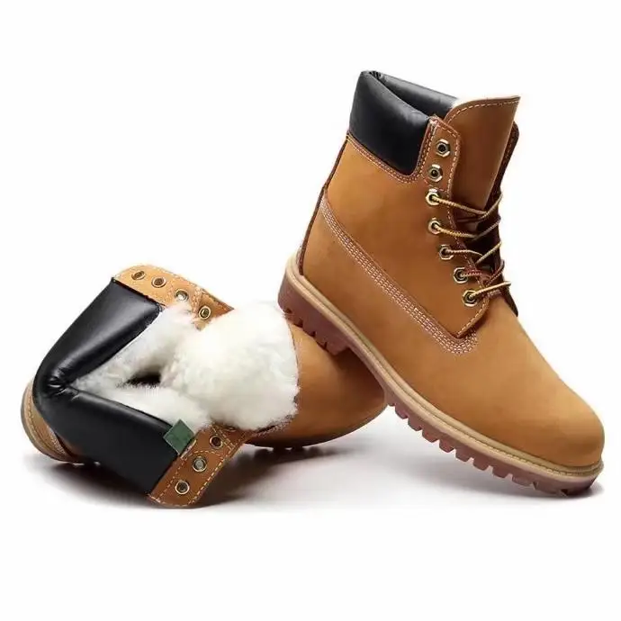 TIMBERLAND оригинальные мужские и женские шерстяные зимние ботинки Пшенично желтые