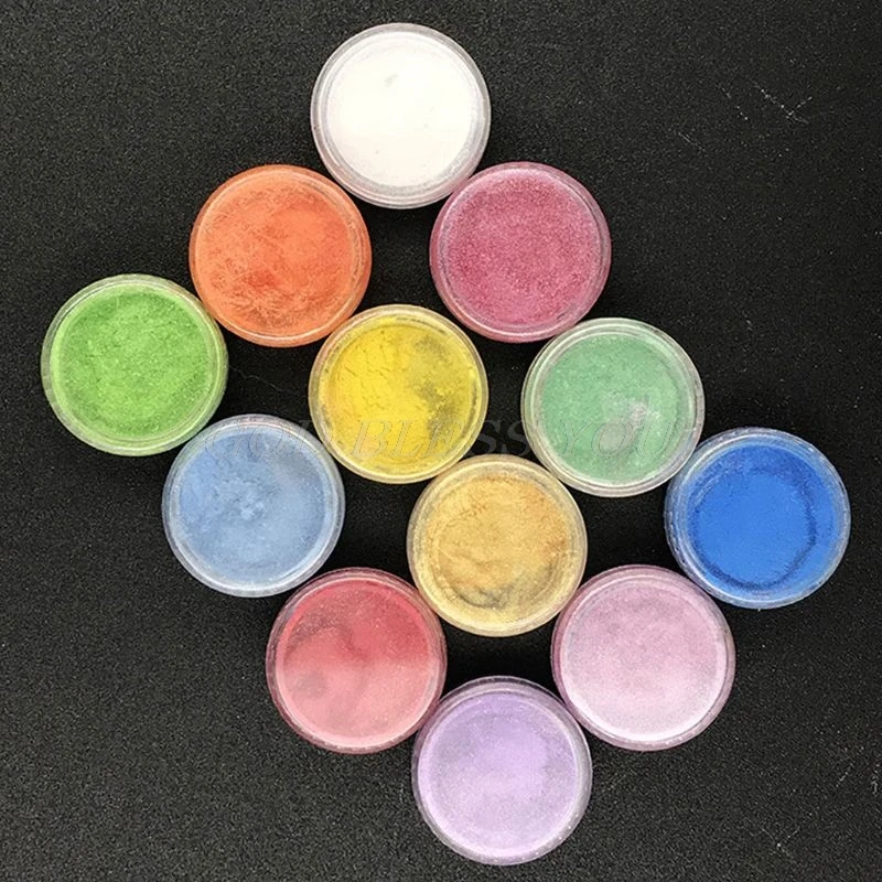 12 Color/Set Resin Jewelry Colorant Dye Mica Pearl Pigment Superfine Powder Resin Dye Craft