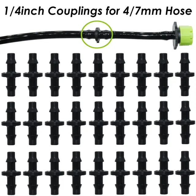 Sprycle 50 Pc 4/7 Mm -Es Műanyag Tengelykapcsolók Dupla Szöges Csatlakozó 1/4 "-Es Csövek Tömlő Javító Póló Csepegtető Kerti Üvegház - Image 5