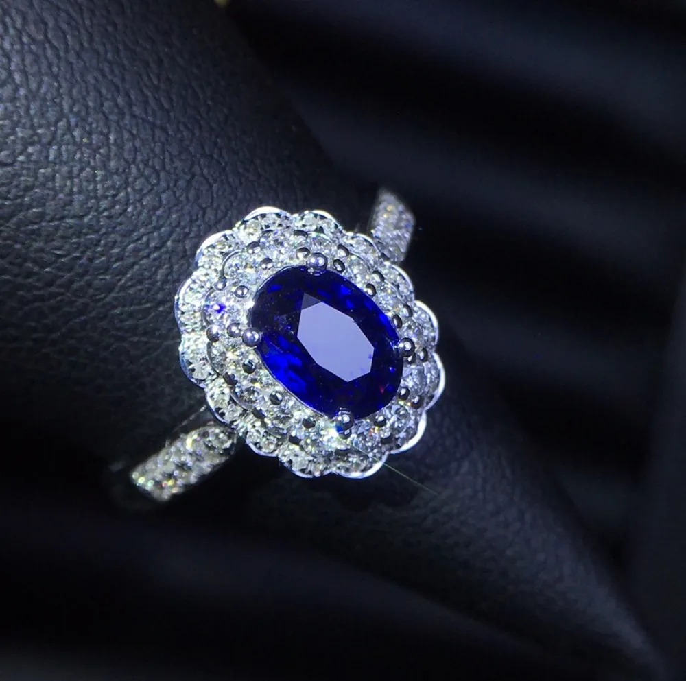 Хорошее ювелирное изделие, сапфировое кольцо, натуральный 1.04ct, не нагревается, васильковый синий сапфир, драгоценный камень, ювелирное изделие для женщин, кольца с бриллиантами