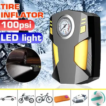 

150W 100PSI Car Tire Inflatable Pump Electric DC 12V Tyre Inflator With LED illumination Auto Air Compressor for Car Wheel Tires