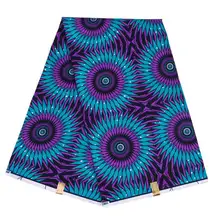 Фиолетовая и синяя ткань с принтом новая голландская восковая ткань модная африканская Анкара Гарантированная парафинированная ткань с принтом