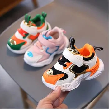 

Sneakers children's Casual shoes color matching Hook&Loop running outdoor three-color 2020 spring and autumn new fashion trend