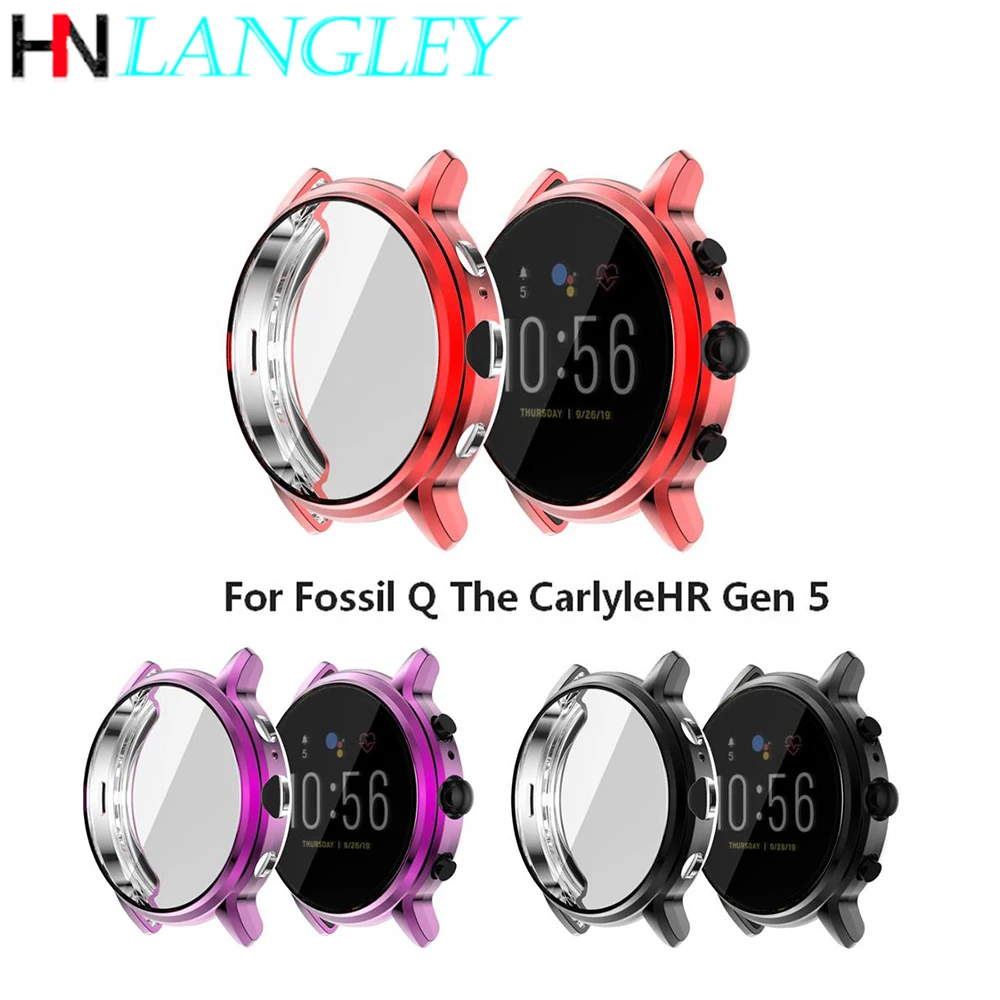 Защитный чехол для часов Fossil Gen5 Carlyle аксессуары ТПУ Рамка экрана Q The CarlyleHR Gen 5 |