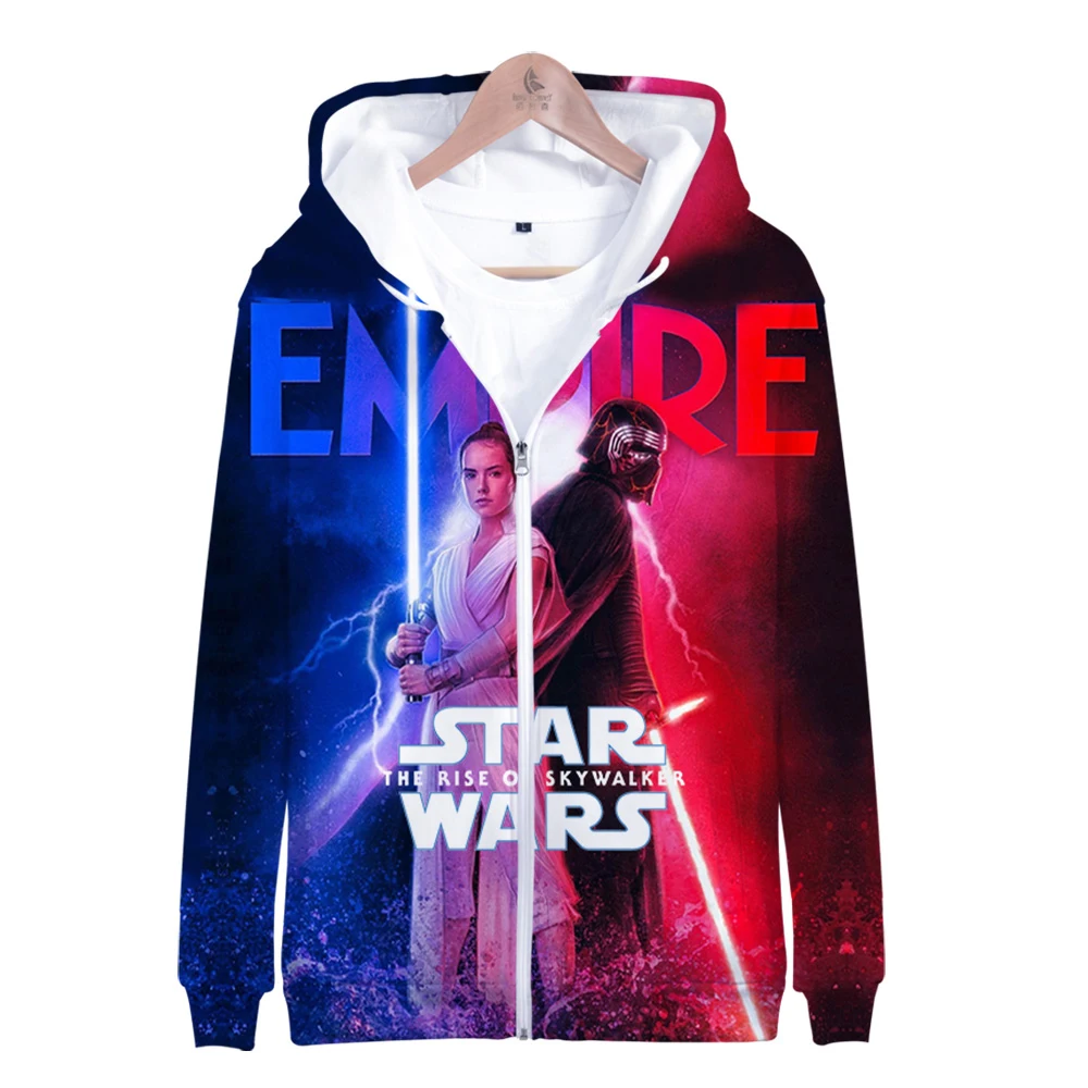  star war the rise of skywalker 3D printing Clothes Zipper Hoodies Casual Women/men Casual Clothes 2