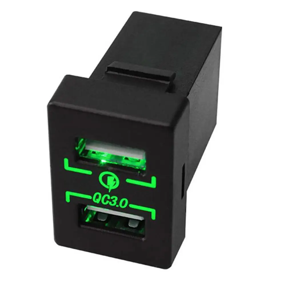 Автомобильное зарядное устройство с двумя USB портами QC 3 0|Кабели адаптеры и