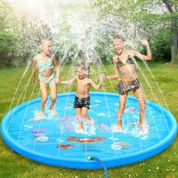 

Cushion Toys Fun Water Games Beach Game Mat Outdoor Lawn Beach Sea Animal Inflatable Water Spray Kids Sprinkler Play Pad Mat