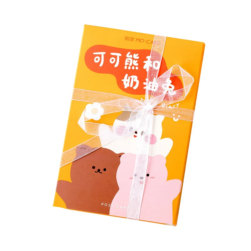 30 Sheets/Set Kawaii Coco Bear and Rabbit Animal Postcard/Greeting Card/Message Card/Birthday Letter Envelope Gift Card