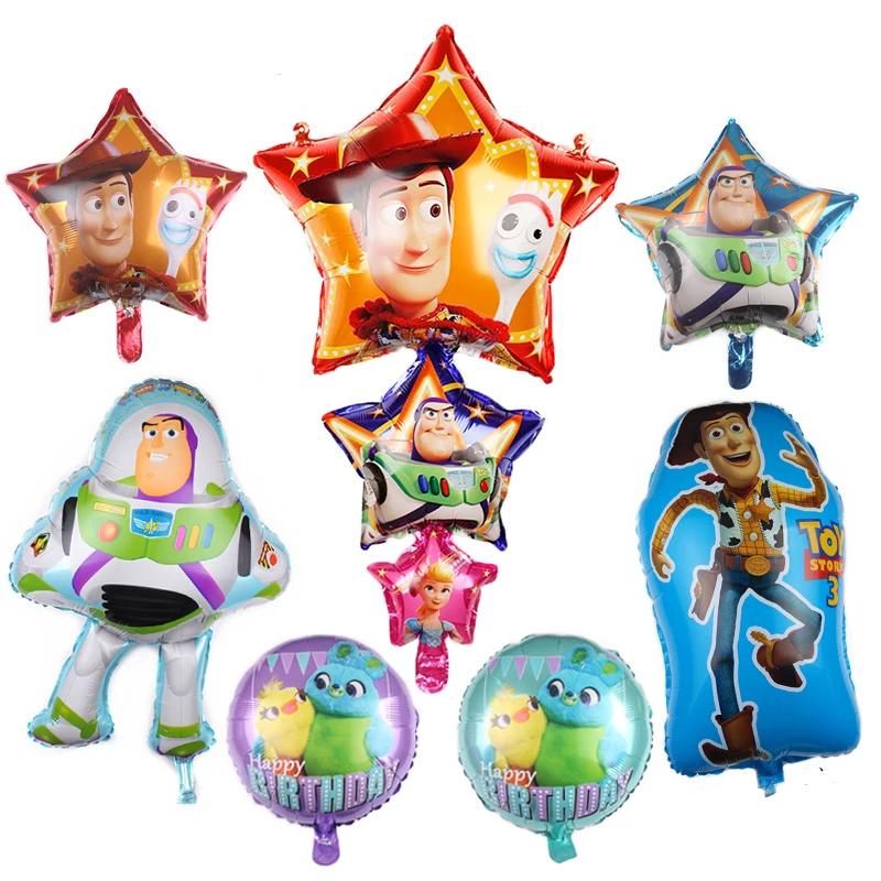 1pcs Toy Story Balloon 18 inch Cartoon Foil Balloons Woody Buzz Lightyear Birthday Party Decorations Kids Party Supplies Toys
