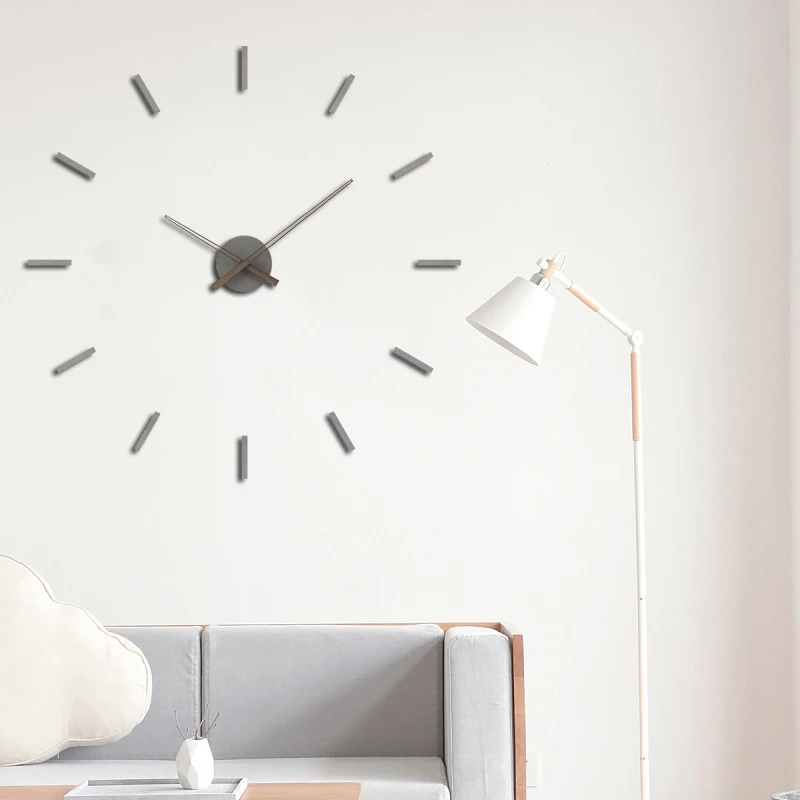 New Design 3D DIY Wall Clocks Modern Wall Stickers Watches Hone Decoration Acrylic Brief Quiet Wall Clock Free Shipping