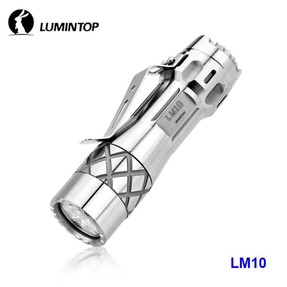 

Lumintop LM10 10th Anniversary Titanium Alloy EDC Flashlight 2800 Lumens 18650 Cree Nichia Luminus LED Camping Torch Lantern