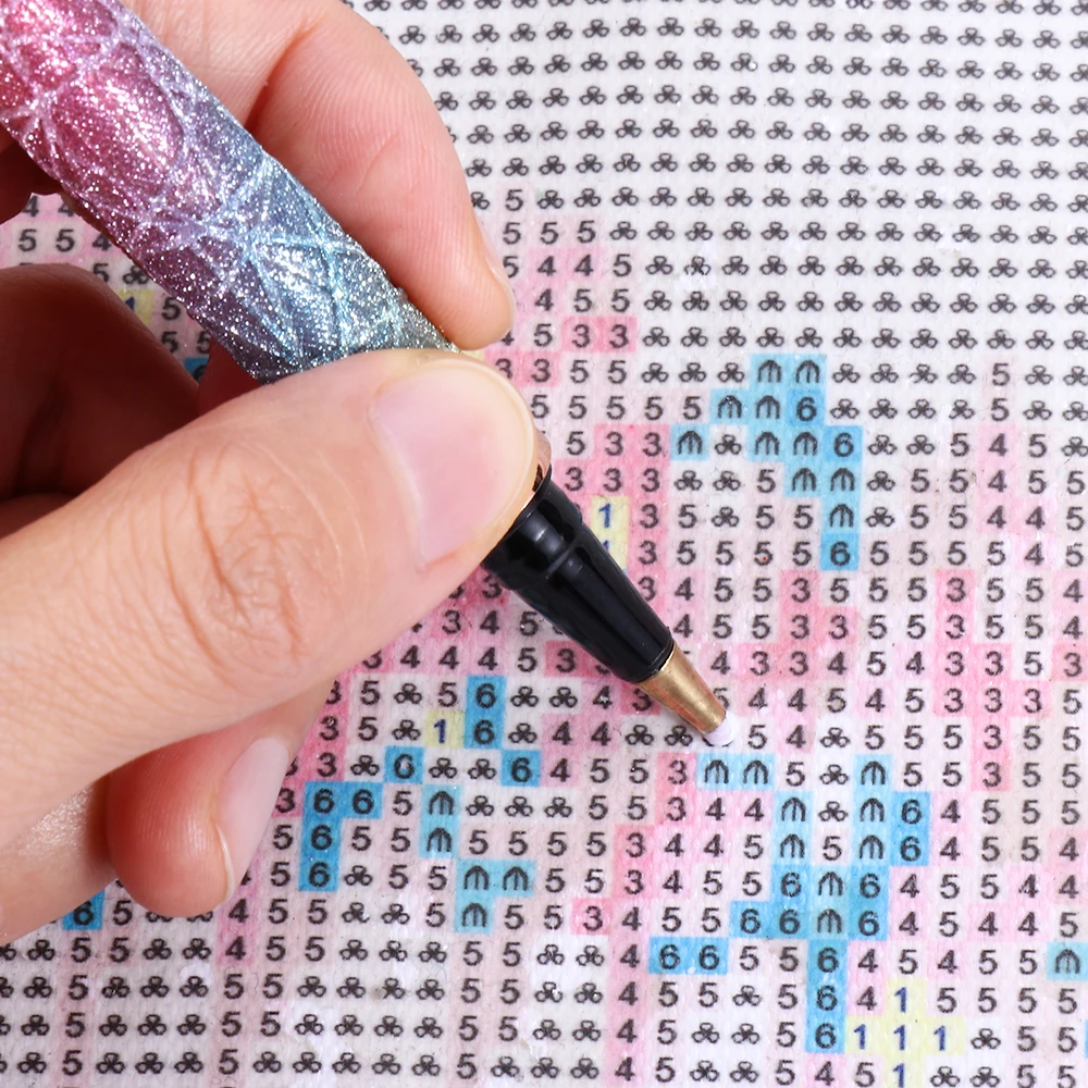 Diamond Painting Pen Diamond Painting Accessories Glitter Diamond Sparkle Point Drill Pens Cross Stitch Embroidery 5D Diamond Painting Pen DIY Craft Nail Art Painting