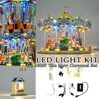 

LED Light Kit for 10257 The New Carousel Set Building Blocks Bricks Decorative Lights USB Interface NOT Block Model