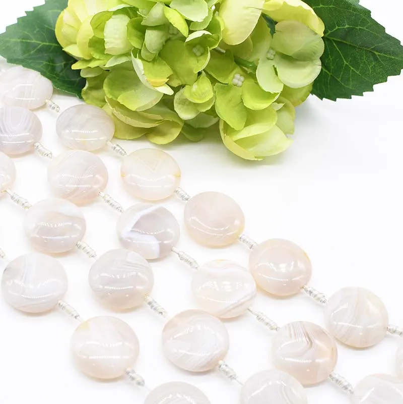 

2/strands/lot Round white stripe agate loose Natural Stone Beads For Woman DIY Necklace Bracelets Jewelry Making Strand 15"