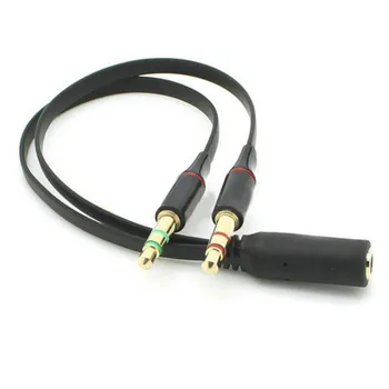 

200pcs Splitter Earphone Adapter Headphone Audio 3.5mm Female to 2 Male Jack 3.5 Mic Y Splitter Headset to PC Adaptor Aux Cable