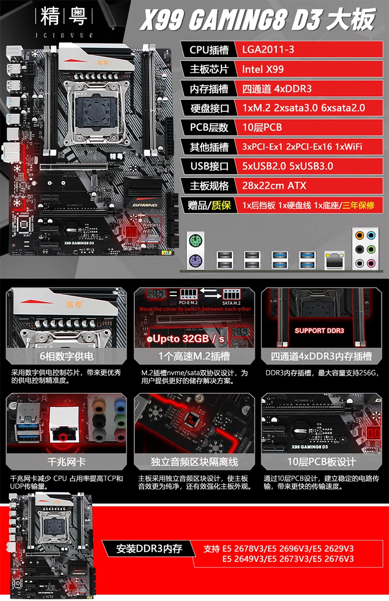 China Computador B85 X79 X99 Placa-mãe Jogo Cpu B75 - H61 Controladores solares