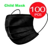 100PCS black mask