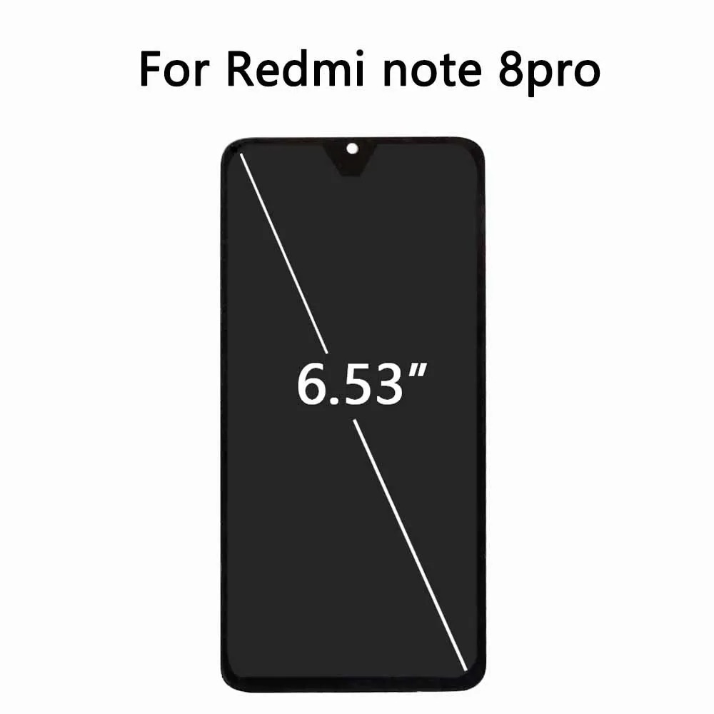 note 8pro Black lcd Оригинальное качество для xiaomi redmi note 8 дисплей в ЖК-модулях pantalla 8 pro celulares+ рамка экран дигитайзер Запчасти в сборе - Цвет: note 8pro Black lcd