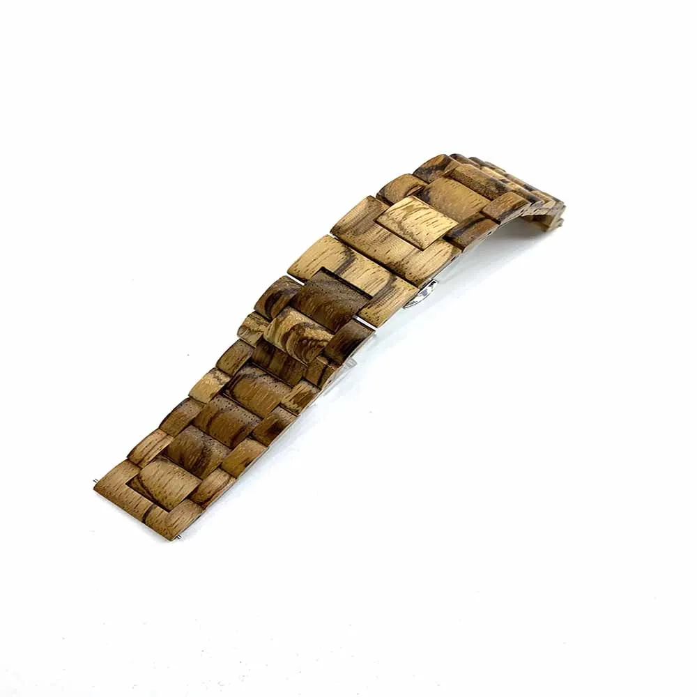 Деревянный ремешок для часов из красного сандалового дерева 20 мм 22 мм ремешок из нержавеющей стали металлический для samsung gear Sport S3 для Amazfit Smartwatch
