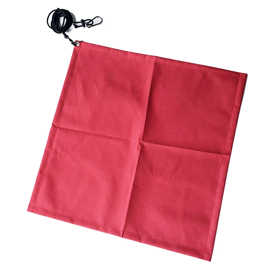 Performance Red Flag Kayak Boat Flag Marker Safety Travel Flag 45 x 45cm Red