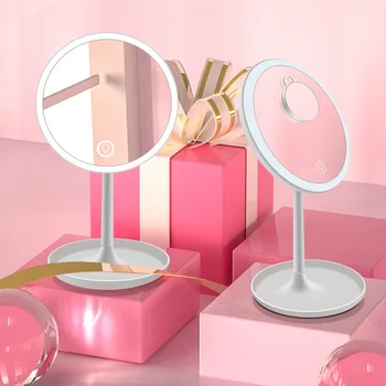 

Lighted Makeup Mirror, Vanity Mirror, Cosmetic Mirror with Stand, Detachable Portable 5X nification Mirror