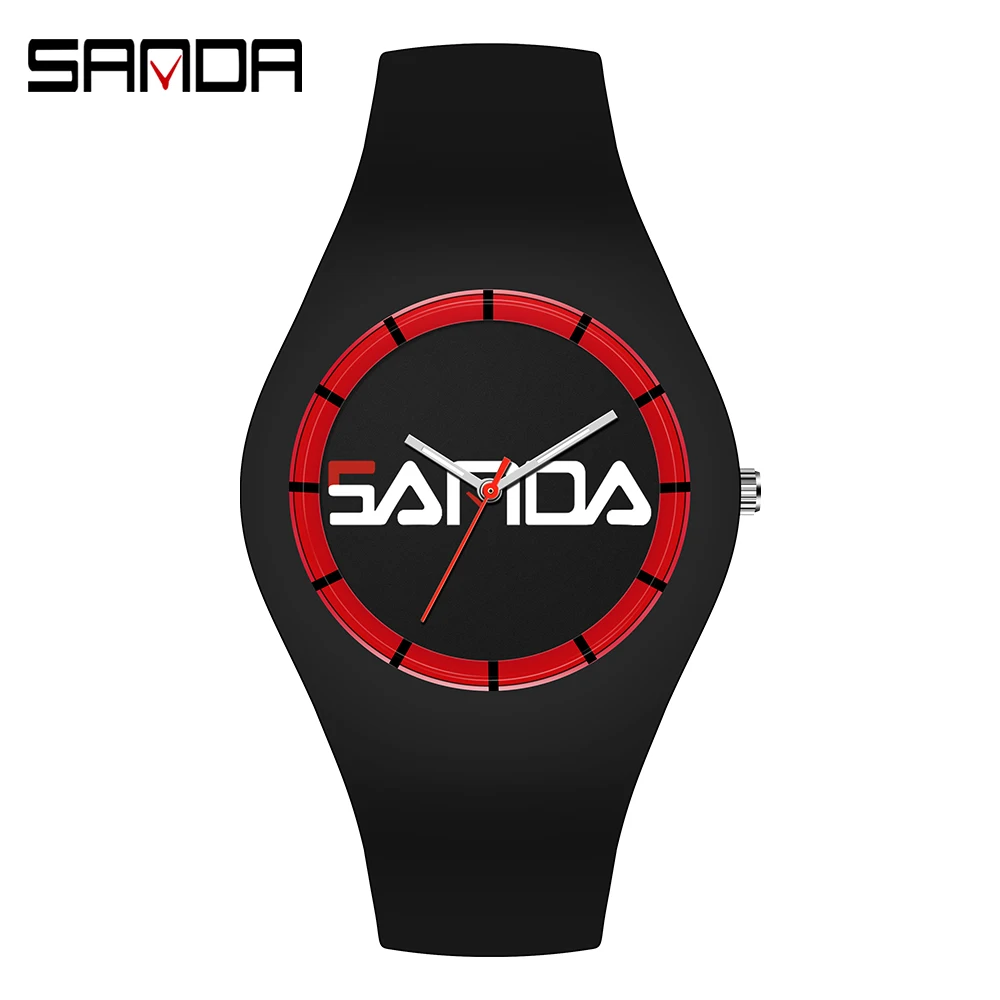 SANDA brand silicone men and women's electronic waterproof watch personality electronic watch fashion trend sports watch